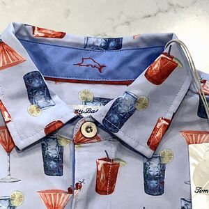 Tommy Bahama NEW Mens S Coconut Point Island Zone Cheers‎ Cocktails Party Shirt